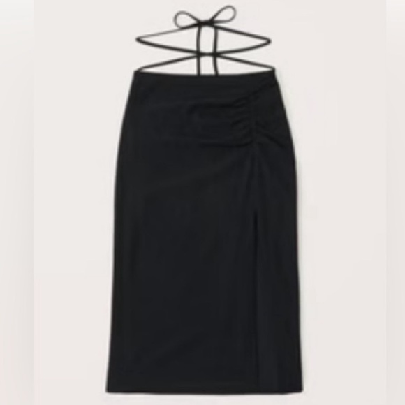 Abercrombie Cinched Tie Waist Midi Skirt - Picture 1 of 4